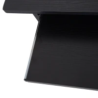 HOMCOM Bureau d'ordinateur, bureau avec rangement, plateau pour clavier et support de moniteur, 80 x 45 x 75 cm, noir(m-7)