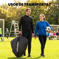 SPORTNOW Poartă de Fotbal Pop-Up și Pliabilă, Galben(m-6)
