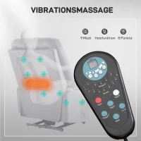 HOMCOM Opstaan Stoel met Massagefunctie, 90x93x110cm, Lichtgrijs(m-5)
