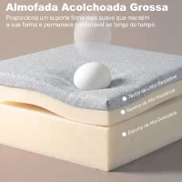 HOMCOM Sofá-cama de 2 Lugares 3 em 1 em Tecido Efeito Linho com Encosto Ajustável Click-Clack, Cinzento-claro(m-7)