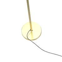 HOMCOM Floor Lamp, Modern Standing Lamp with Linen Shade and Foot Switch, Tall Lamps for Bedroom, Bulb not Included, Gold Tone(m-13)