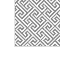 Outsunny Outdoor Rug Reversible Mat Plastic Straw Rug Portable RV Camping Mat for Garden Deck Picnic Indoor, 152 x 243 cm (5 x 8 ft), Light Grey & White(m-11)