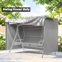 Outsunny 205 x 124cm Three-Seater Swing Chair Protective Cover Grey(m-13)