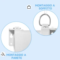 HOMCOM Telo per Proiettore 84" 16:9 Motorizzato con Telecomando, 215x8x140cm, Bianco(m-7)
