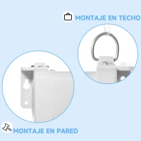 HOMCOM Pantalla de Proyección Eléctrica 84 Pulgadas Formato 16:9 con Mando a Distancia 186x105 cm Blanco(m-7)