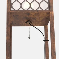 HOMCOM Duo Light Floor Shelves - Rustic Brown(m-11)