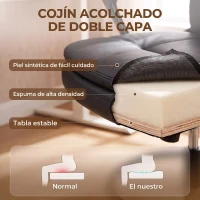 HOMCOM Silla de Dibujo Silla de Escritorio Ergonómica Giratoria con Altura y Reposapiés Ajustable Negro(m-6)