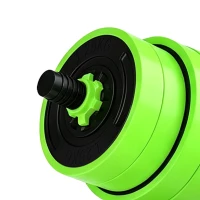 SPORTNOW 30kg 6-In-One Adjustable Weight Dumbbells Set, Barbell, Kettlebell, Push Up Stand - Green(m-11)