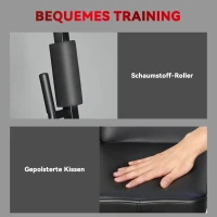 SPORTNOW Multifunctionele trainingsstation, thuissportapparaat voor meer dan 10 oefeningen, gewichten, verstelbare fitnessbank, zwart(m-8)