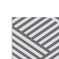 Outsunny Plastic Straw Reversible RV Outdoor Rug with Carry Bag, 182 x 274cm, Grey and Cream(m-13)