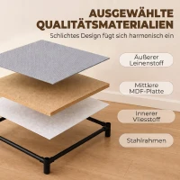 HOMCOM Kommode mit Stahlrahmen und 4 Schubladen, 42 x 32 x 80 cm, Grau/Schwarz(m-6)