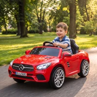 AIYAPLAY Coche Eléctrico para Niños Mercedes-Benz SL500 12V con Mando a Distancia 2,4 G 2 Motores Suspensión Arranque Suave Rojo(m-9)
