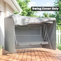 Outsunny 205 x 124cm Three-Seater Swing Chair Protective Cover Grey(m-7)