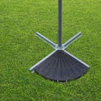Outsunny Gewichten voor zonneschermvoet, zonnescherm, 2-delig. Set met handvat kunsthars 30 kg(m-5)