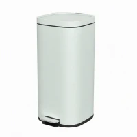 HOMCOM 30L Küchenmülleimer Pedaleimer mit Deckel, Soft-Close- und Offenhalte-Funktion für Küche, Zuhause(m-11)