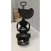 AIYAPLAY Porteur Enfants 3 en 1 Mercedes-Benz sous Licence, Garde-Corps, Espace de Rangement, Klaxon, 83x40x90cm, Noir(m-4)