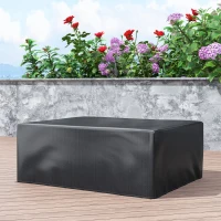 Outsunny Schutzhülle für Gartenmöbel Winterfest Wasserdicht Abdeckung Anti-UV Abdeckplane 235 x 190 x 90cm Schwarz(m-8)