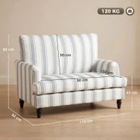 HOMCOM Velvet Single Sofa Armchair, Modern Accent Chair with Stripes, Turned Legs and Wide Seat, Grey(m-3)