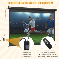 HOMCOM Projectiescherm, 100 inch, 4:3, 203x152 cm, Zwart(m-4)