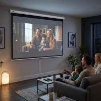 HOMCOM Projectiescherm 203 x 152 cm 100 Inch 4:3/ 16:9 Handmatig voor Thuisbioscoop(m-9)