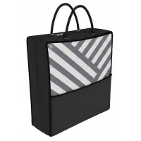 Outsunny Plastic Straw Reversible RV Outdoor Rug with Carry Bag, 182 x 274cm, Grey and Cream(m-11)