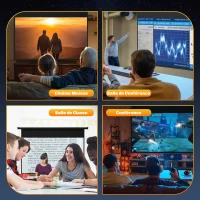 HOMCOM Écran vidéoprojecteur 100 Pouces, 16:9 4K HD montage mural ou plafond, panneau de commande et télécommande(m-8)