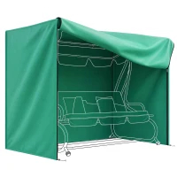 Outsunny 220 x 125cm Three-Seater Swing Chair Protective Cover - Green(m-1)