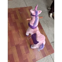 AIYAPLAY Ride on Horse Pedal Ride On Walking Horse Toy Rotatable Head Neighing Sound, Pink(m-5)