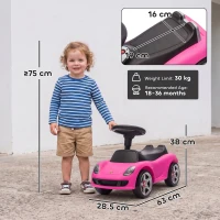 AIYAPLAY Ride on Car, Porsche Licensed Toddler Push Car with Horn, Headlights, Sound and Steering Wheel for 18-36 Months, Pink(m-3)