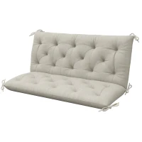 Outsunny Garden Bench Cushion, 2 Seater Swing Chair Cushion, Seat Pad with Ties for Indoor and Outdoor Use, 110 x 120 cm(m-11)