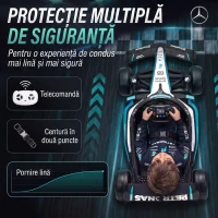 AIYAPLAY Mașină Electrică Pentru Copii Mercedes-AMG PETRONAS F1, 12V, Telecomandă, PP, Plastic, 123x66x39 cm, Negru(m-7)