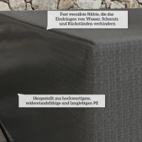 Outsunny Schutzhülle für Gartenmöbel Winterfest Wasserdicht Abdeckung Anti-UV Abdeckplane 235 x 190 x 90cm Grau(m-5)