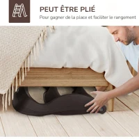 PawHut Escalier pour Chien Pliant à 3 Marches Antidérapantes, pour Chiens Âgés, Chiots, Lit, Canapé, 49x38x38cm, Marron(m-5)