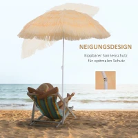 Outsunny Zonnescherm strandscherm party tuinscherm Hawaii-parasol 160 cm 2 kleuren(m-6)