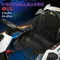 HOMCOM 4 V Elektro Go-Kart für Kinder Bis 12 Km/h Gokart mit Drift-Funktion, 2 Motoren verstellbarem Sitz Sanftanlauf(m-6)