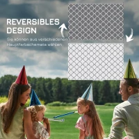 Outsunny Outdoor Tapijt Robuust Weerbestendig Tapijt met Netpatroon 182 x 274 cm Grijs(m-7)