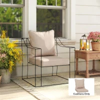 Outsunny Seat and Back Padded Cushion Set, CUSHION ONLY - Beige(m-2)