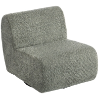 HOMCOM Sessel Drehbarer Loungesessel mit Chenille-Optik, Breiter Sitzfläche, für Wohnzimmer, Schlafzimmer, Grau