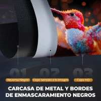 HOMCOM Ecrã de Projeção com Suporte Portátil 100 Polegadas Formato 16:9 Altura Ajustável 221x124 cm Branco(m-5)