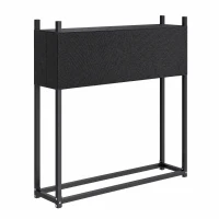 Outsunny Suporte para Lenha com Cobertura Oxford 600D, Aço Galvanizado, 250 kg, Interior e Exterior, Preto(m-1)