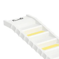 PawHut Rampa Plegable para Perros para Coche y Camas Altas de 10 Peldaños con Tiras y Alfombrillas Antideslizantes Blanco(m-7)