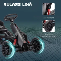 HOMCOM Kart cu Pedale pentru Copii 3-8 Ani, cu Scaun Reglabil(m-6)