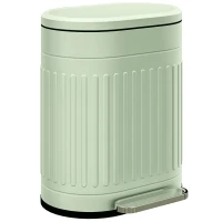 HOMCOM Afvalemmer 20L Pedaalemmer met Deksel Voetpedaal Uitneembare Binnenemmer Soft-Close Functie 36,5 x 31,2 x 45 cm, Groen(m-11)