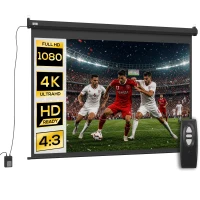 HOMCOM Projectiescherm, 100 inch, 4:3, 203x152 cm, Zwart(m-11)