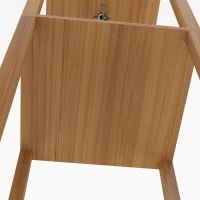 HOMCOM Duo Light Floor Shelves - Natural Wood Finish(m-11)