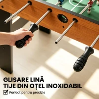 HOMCOM Masă de Fotbal Pliabilă, 22 Jucători și 2 Bile, 98x42x62,5 cm, Lemn(m-4)