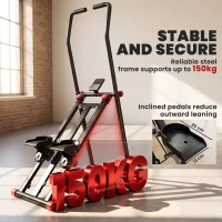 SPORTNOW Stair Stepper for Home Gym with 3 Resistances, Foldable Vertical Stair Climber with Adjustable Handlebar, LCD Monitor(m-7)