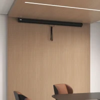 HOMCOM Telo Proiettore 100" Regolabile con Montaggio a Soffitto e Parete, Formato 4:3, 203x152cm, Bianco e Nero(m-7)
