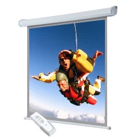 Ecran de projection motorisé 4:3 244L x 183H cm blanc(m-10)