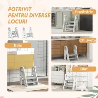 AIYAPLAY Scaun Pliabil pentru Copii 18-60 Luni cu Mâner, Gri(m-7)
